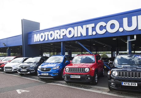 New car showroom counts customer vehicles